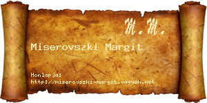 Miserovszki Margit névjegykártya